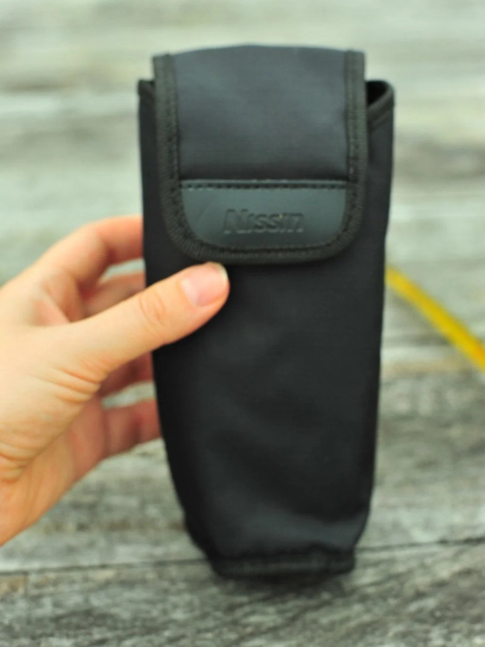 Nissin External Flash Pouch Protective Case On velcro Belt holder Black